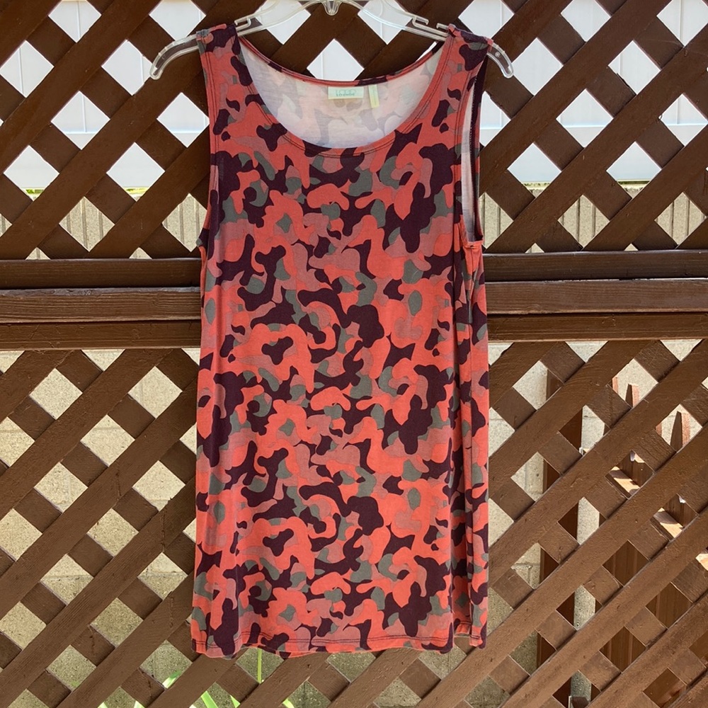 LOGO Lounge Lori Goldstein Camo Tank